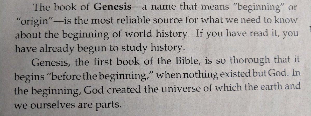 For Christian homeschools and private schools, the Book of Genesis is "the most reliable source for what we need to know about the beginning of world history."  #ChristianAltFacts