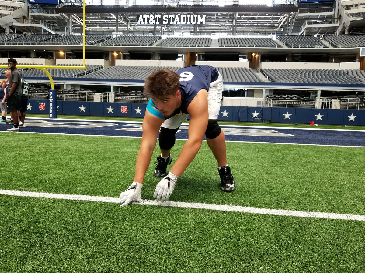 BlueGreyFB's tweet image. Conference USA target Carson Holloway (@CarsonHolloway9) was among the prospects at today's #BlueGreyFootball All-American Combine (Southwest Super).