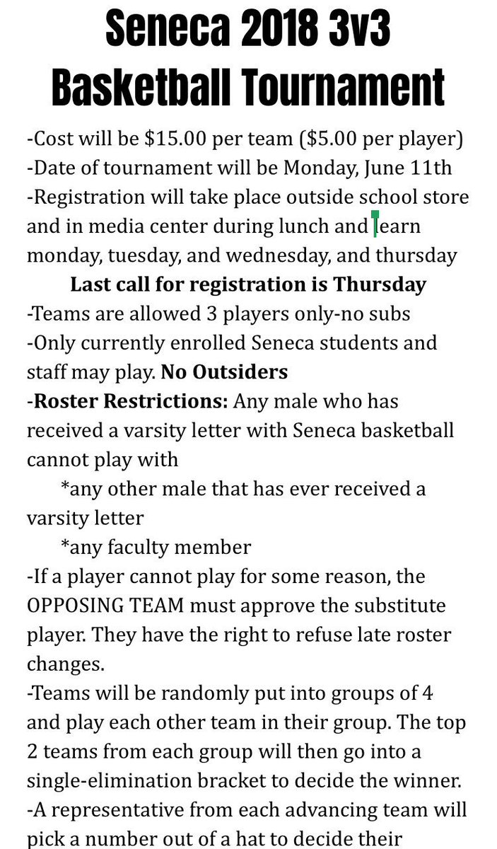 SenNest2025's tweet photo. Student Council is hosting the 3v3 basketball tournament next Monday!!! Read all the rules and see a student council rep to get your paperwork! https://t.co/1Q3fiFImT3