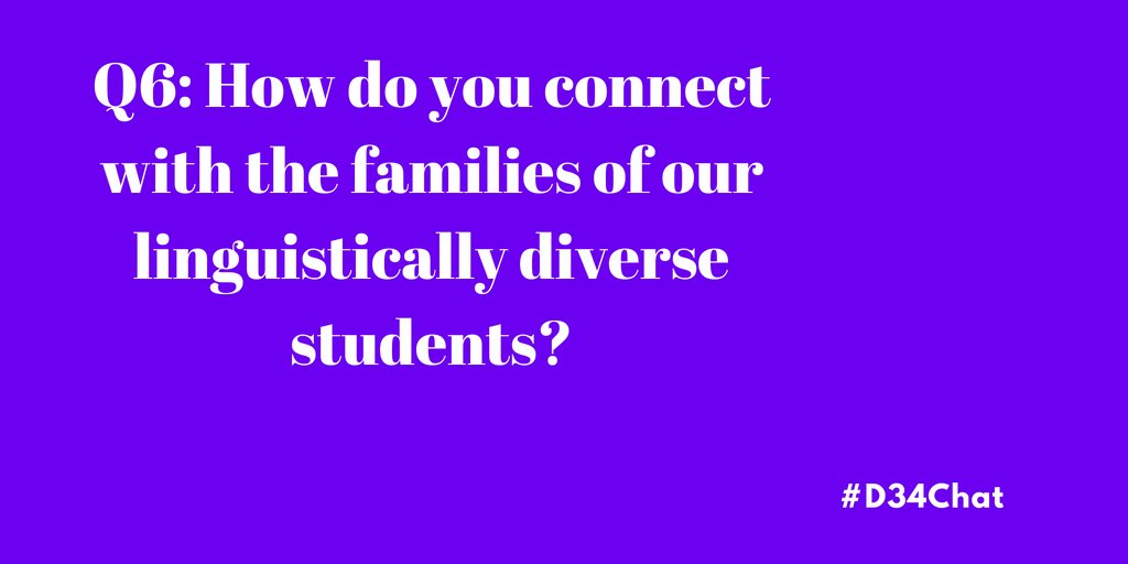 MrsSpinasClass's tweet photo. #D34Chat Q7: How do you connect with the families of our linguistically diverse students? https://t.co/4Ab81YC4wS