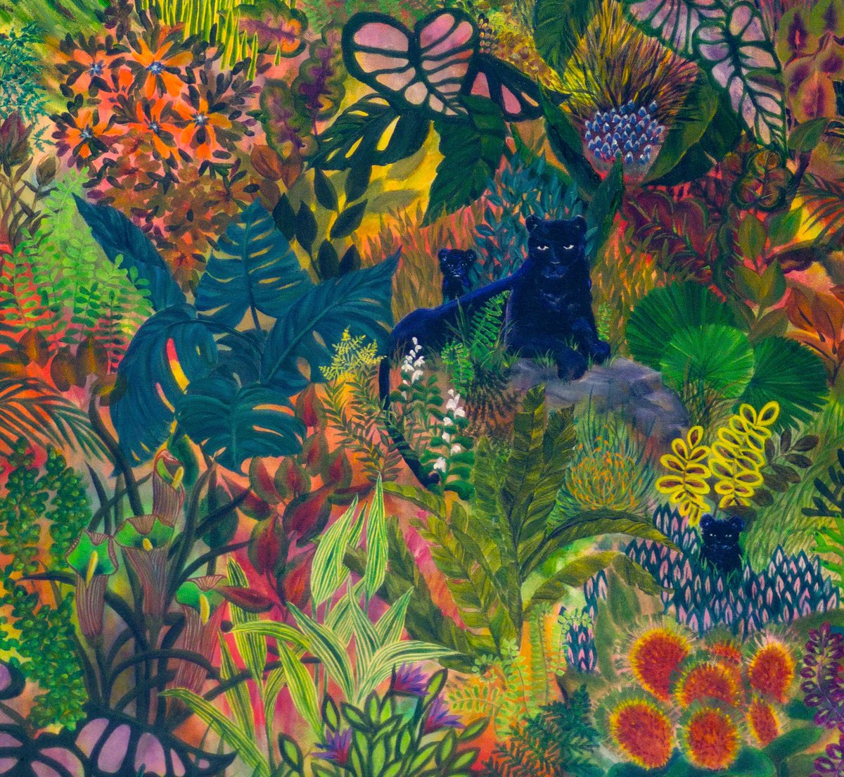 EdytasFriends's tweet photo. #newart by Edyta Salak #basicspacegallery #pdxart #jungleart #blackpanther title ZIMBRA #portlandpearldistrict #nwart https://t.co/ZWsFKuFP3n