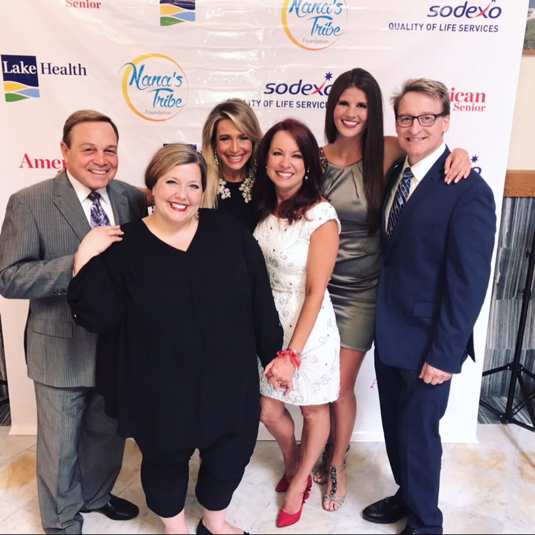 Bridget_Linton's tweet photo. What a perfect night being a Celebrity Chef Judge w this elite group honoring the biggest @indians fan I know, “Nana”❤️ I met/interviewed Nana when she was celebrating her 105th birthday at Progressive Field &amp; I knew at that moment I had found a new family...it was #NanasTribe https://t.co/nQtjv5pVnv