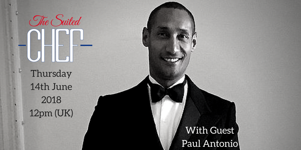 Our guest is the charming, talented and skilful <a href="/PAScribe/">Paul Antonio</a> cooking &amp; chatting with #TheSuitedChef

#Cooking