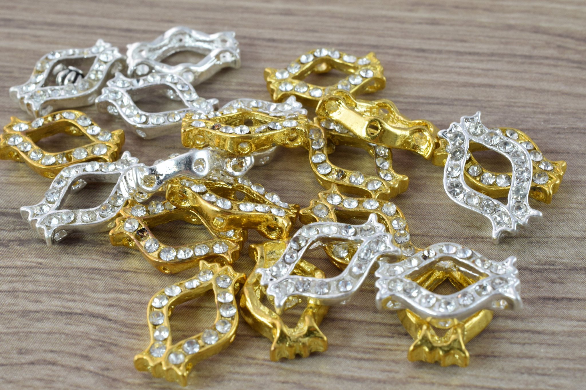 Los Angeles Beads on Twitter "6 hole Rhinestone Connector Silver/Gold