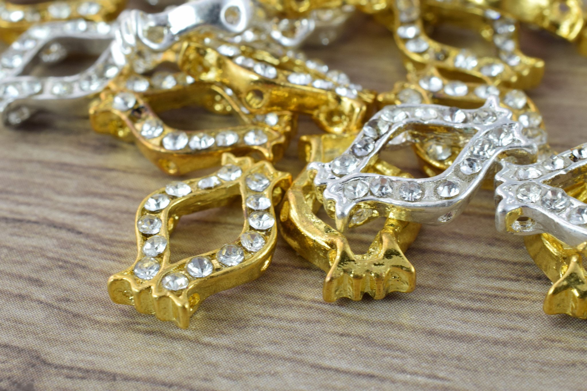 Los Angeles Beads on Twitter "6 hole Rhinestone Connector Silver/Gold