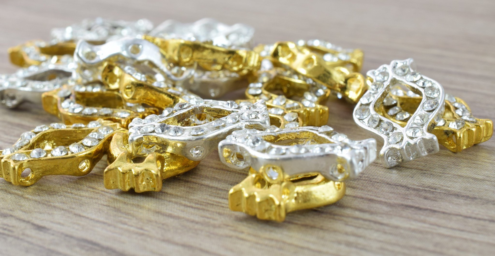 Los Angeles Beads on Twitter "6 hole Rhinestone Connector Silver/Gold