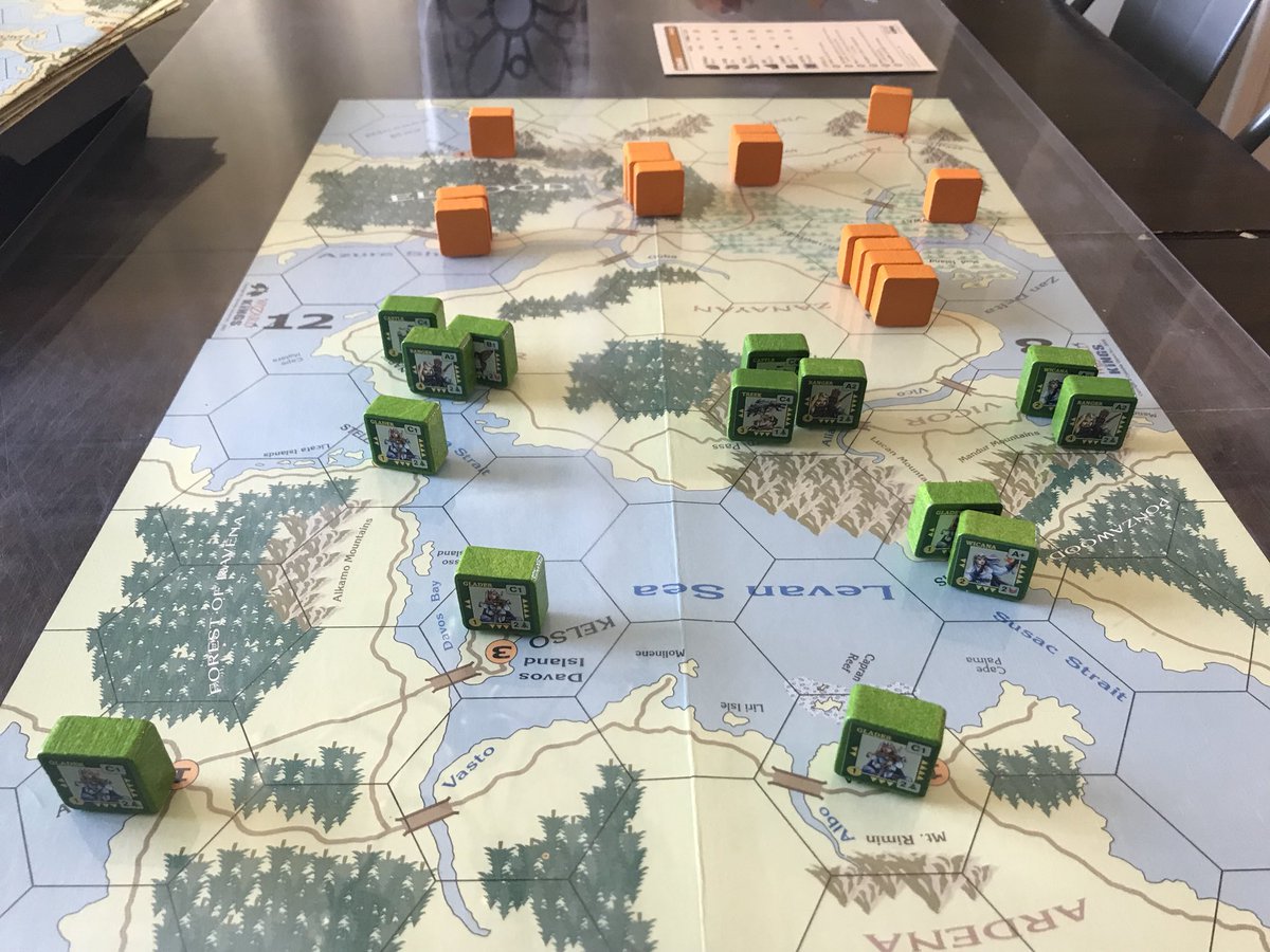 playersaidblog's tweet photo. Easy Sunday night game of #WizardKings from @ColumbiaGames Very simple fantasy based block wargame. Wizards, elves, goblins and ogres! https://t.co/6WExipTJig