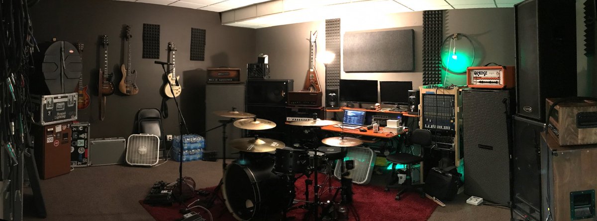 bereftwi's tweet photo. We rearranged the ol' practice space for a bit more function. Stoked to jam in front of this wall of speakers #rigsofdoom #practicespaces #heavymetal https://t.co/7fKo8IDlof