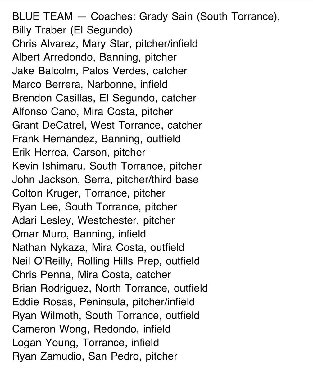 breezepreps's tweet photo. Reminder: South Bay All Star baseball game is Monday at 6p at El Segundo Recreation Park https://t.co/c7zbXsO26H