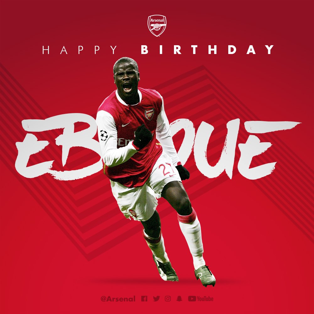  Happy 35th birthday to you, Emmanuel Eboue - and thanks for always putting a smile on our faces! 