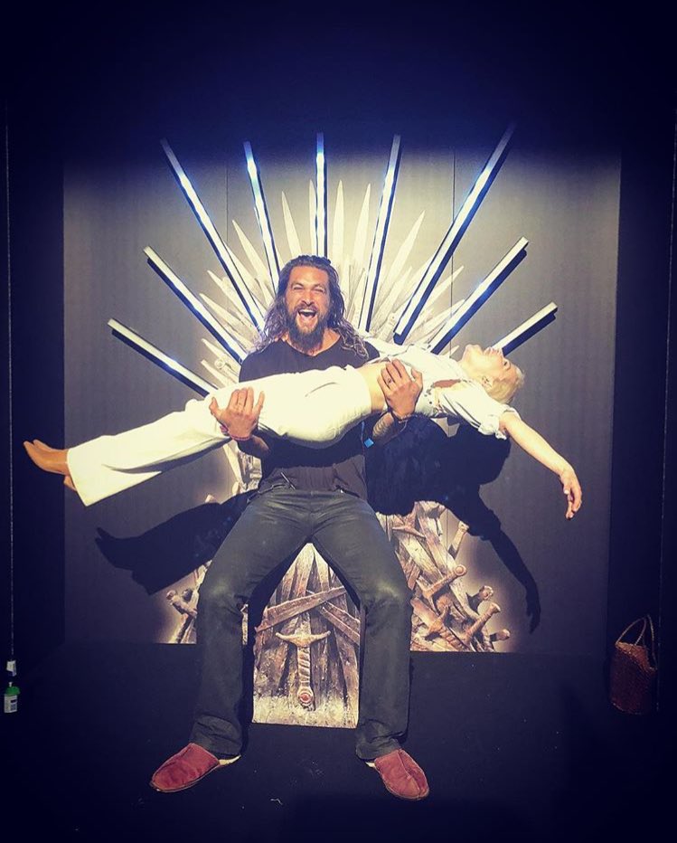 Mich Saw Captain Marvel On Twitter Jason Momoa And Emilia Clarkes