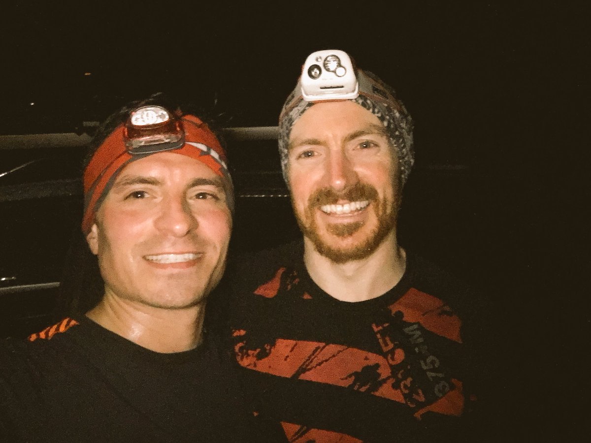 Antonio_807's tweet photo. UpRiver Running was born on a trail run between 2 acquaintances. It grew from a need we had experienced from #trailrunning. The trails r our home & sanctuary. 2day we r brothers. Pic after 11:30pm office meeting in the trails. #nightrun #upriverrunning #bros #goforit #thunderbay https://t.co/5Cq6NwUjeV