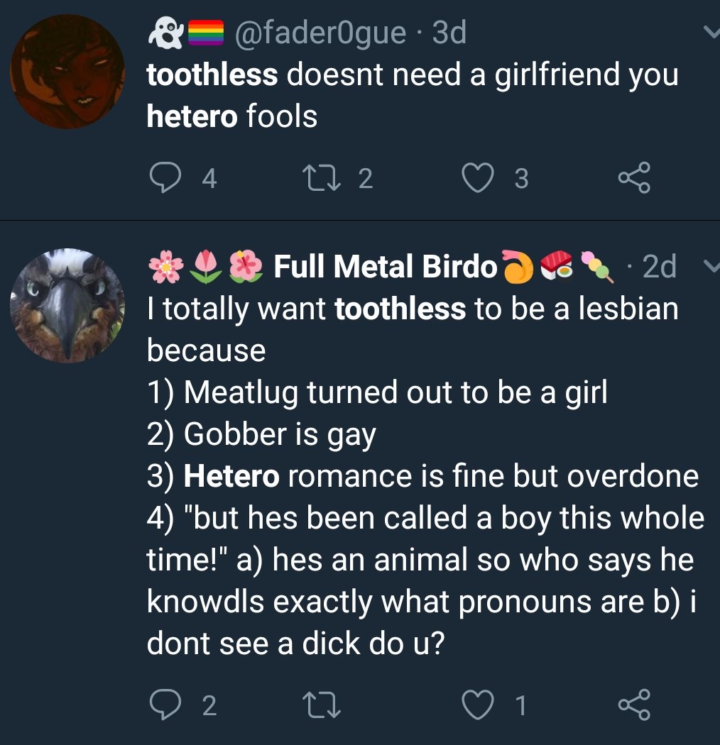 RealLoganTrump's tweet image. Aparentemente es #PrideMonth y todo tiene que ser homosexual. Y de alguna manera creyeron que Chimuelo era lesbiana, aunque siempre se ha dicho que es macho.

Sí, son insufribles. 
#HTTYD3 #HTTY #Toothless