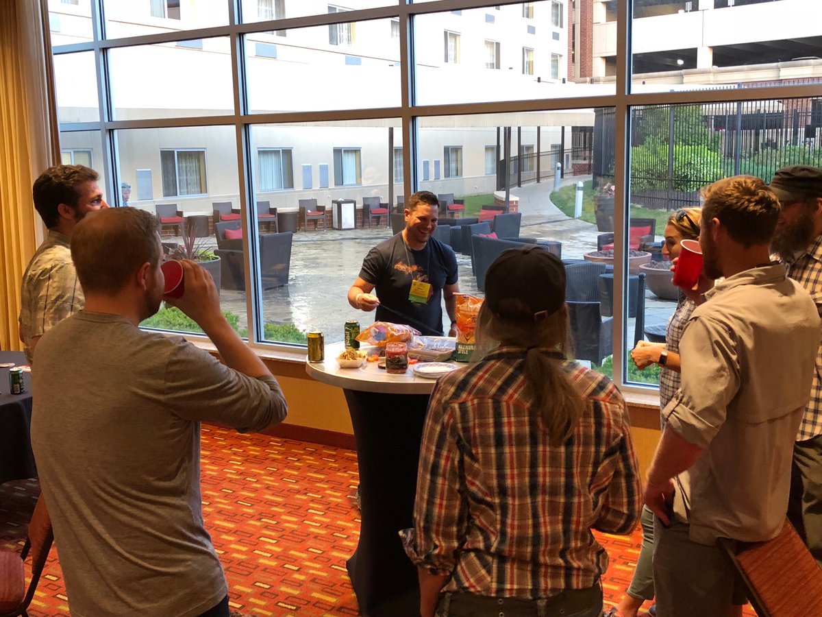 Great crew at the @troutunlimited <a href="/Backcountry_H_A/">Backcountry Hunters & Anglers</a> hospitality suite at #owaa2018