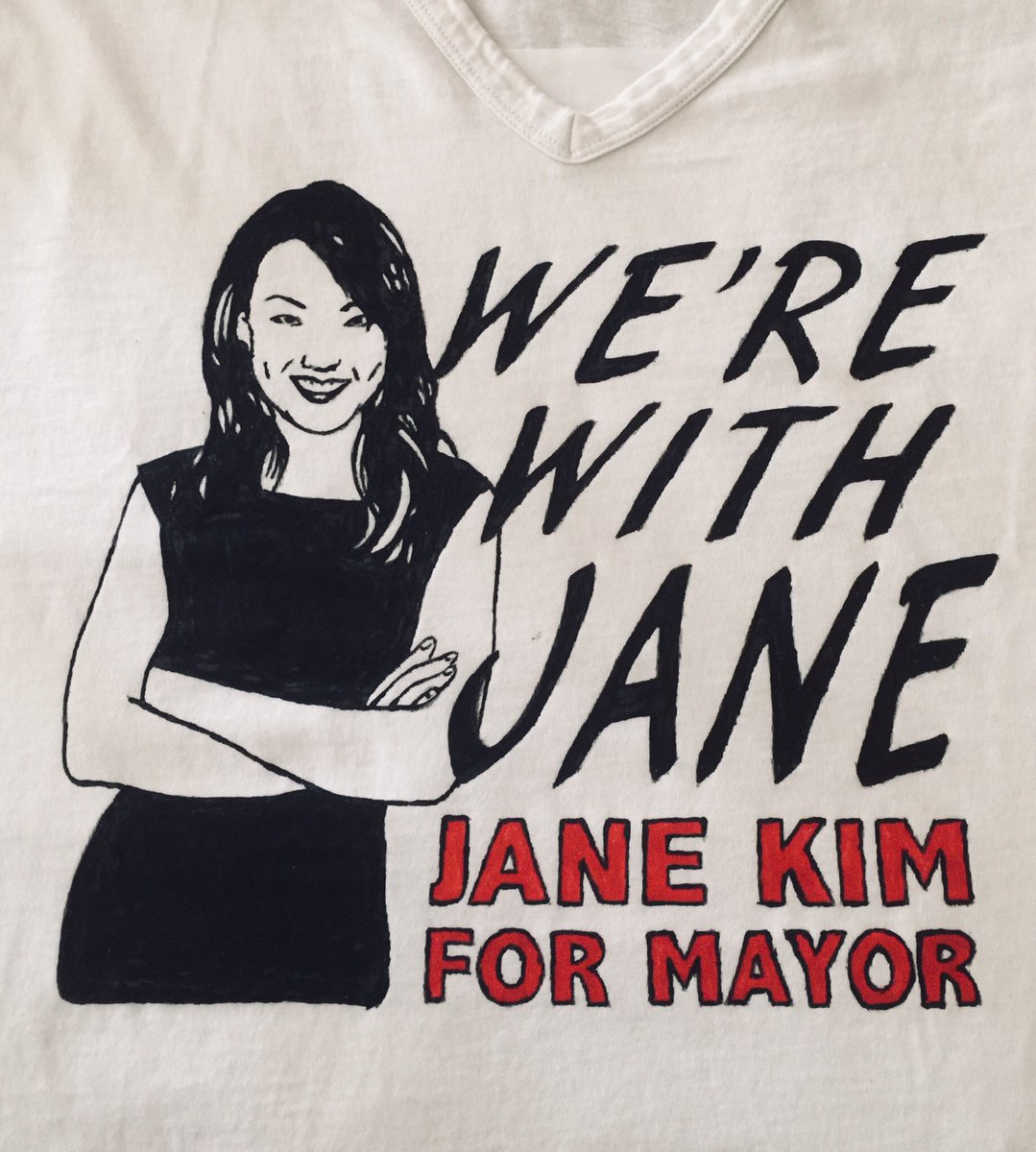 MM524's tweet image. Two days left to vote for @JaneKim!! So I made this T-shirt to wear on Election Day! Go Jane!