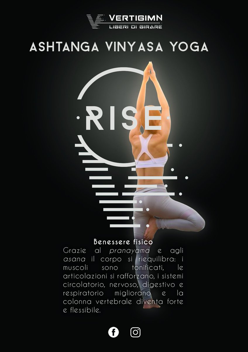 Vertigimn's tweet photo. DISCIPLINA OPEN 
L #Ashtanga #Vinyasa #Yoga
Combina la pratica fisica (asana) alla respirazione (pranayama),concentrazione (dharana) e rilassamento, vogliamo rimanere fedeli alle origini di questa disciplina millenaria, al contempo attualizzandola alle esigenze dei nostri tempi. https://t.co/lXpyrW11ND