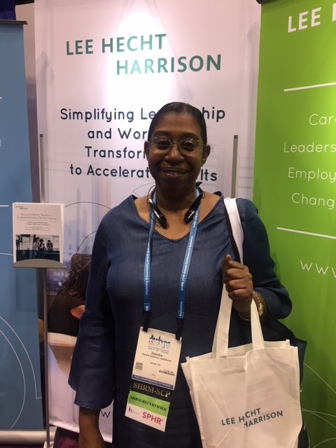 LHH_onCareers's tweet photo. Congrats to winner Deidre Robinson for stopping by our #SHRM2018 booth and mentioning #accountableleader! Deirdre received a copy of @VinceMolinaro's new books The Leadership Contract and the Leadership Contract Field Guide. https://t.co/5dtwsPmguE