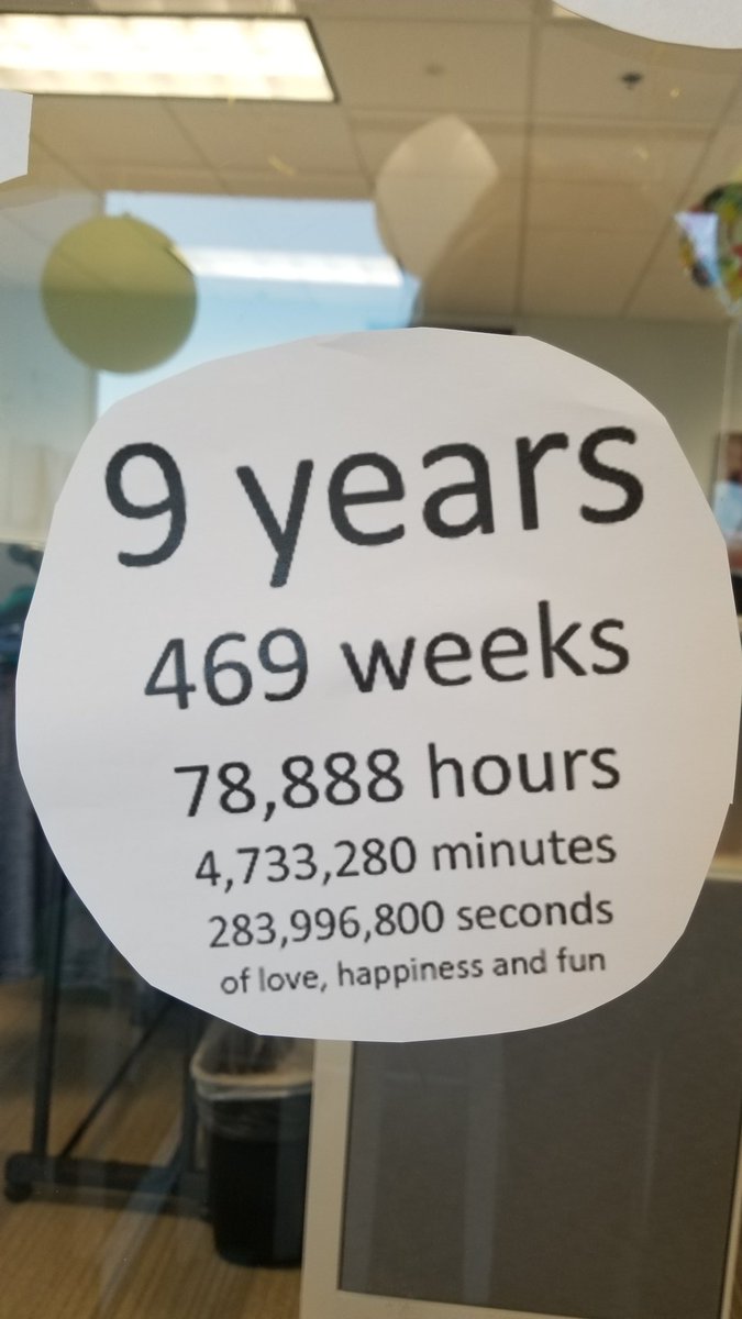 CClaudHubbard's tweet photo. Celebrating 9 years @EngleMartin! Time flies when you love your job! #InsuranceIsFun #BestCoworkers #GettingOld #EMway #9isFine https://t.co/bF73Otf8Ne