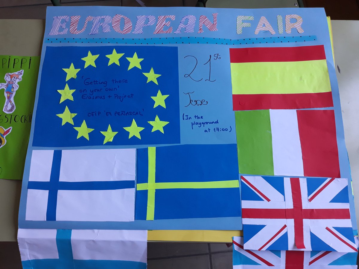 Nice posters created by our year 6 pupils to announce the European Fair #Gettingthereonyourown <a href="/EUErasmusPlus/">Erasmus+</a> <a href="/sepiegob/">SEPIE</a> <a href="/Erasmus_Project/">Erasmus+ Projects</a>