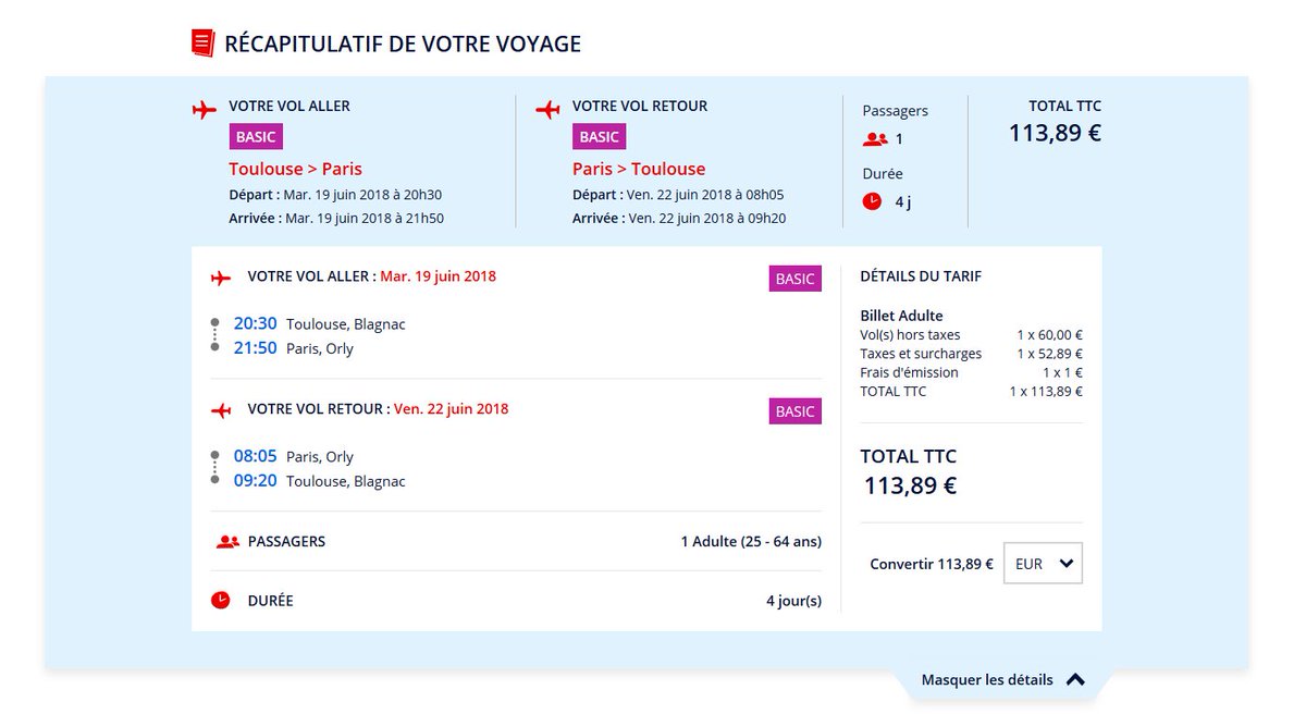 lemoinea's tweet photo. @AirFranceFR Le dernier screenshot reprend exactement les mêmes horaires que les 2 précédents, mais en ajoutant une nuit de plus sur Paris.
Et du coup le vol passe de 550€ à 113€ !!! Du coup l'excuse de la forte période ne tient pas, ce sont les mêmes vols. Quelle est la vraie raison ??? https://t.co/tTv8VUdUv1
