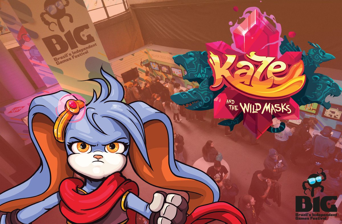 KazeWildMasks's tweet image. We have exciting news!
We are going to BIG Festival 2018 in São Paulo from 23-06 to 01-07!
There will be an exclusive booth there with a PLAYABLE DEMO of Kaze and the Wild Masks for everyone to enjoy! 
See you guys there!
#playkaze #bigfestival #bigstarter #gamedev #indiedev