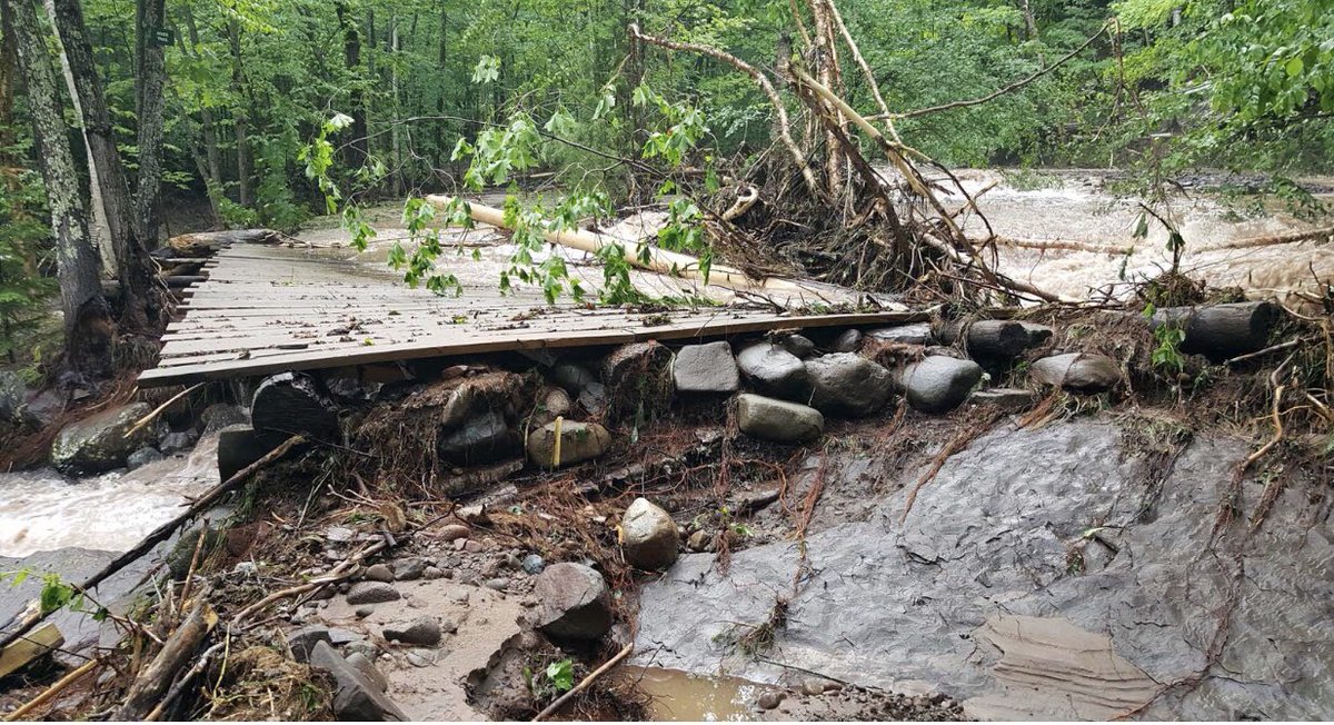 KNSC_Hancock's tweet photo. Houghton and Keweenaw counties have faced some devastating flood damage. Many of our trails, bridges, and signage have faced significant damage. Please keep everyone in your thoughts, and help out where you can. #FloodDamage #StrongerTogether https://t.co/Yg9OJvCmGm