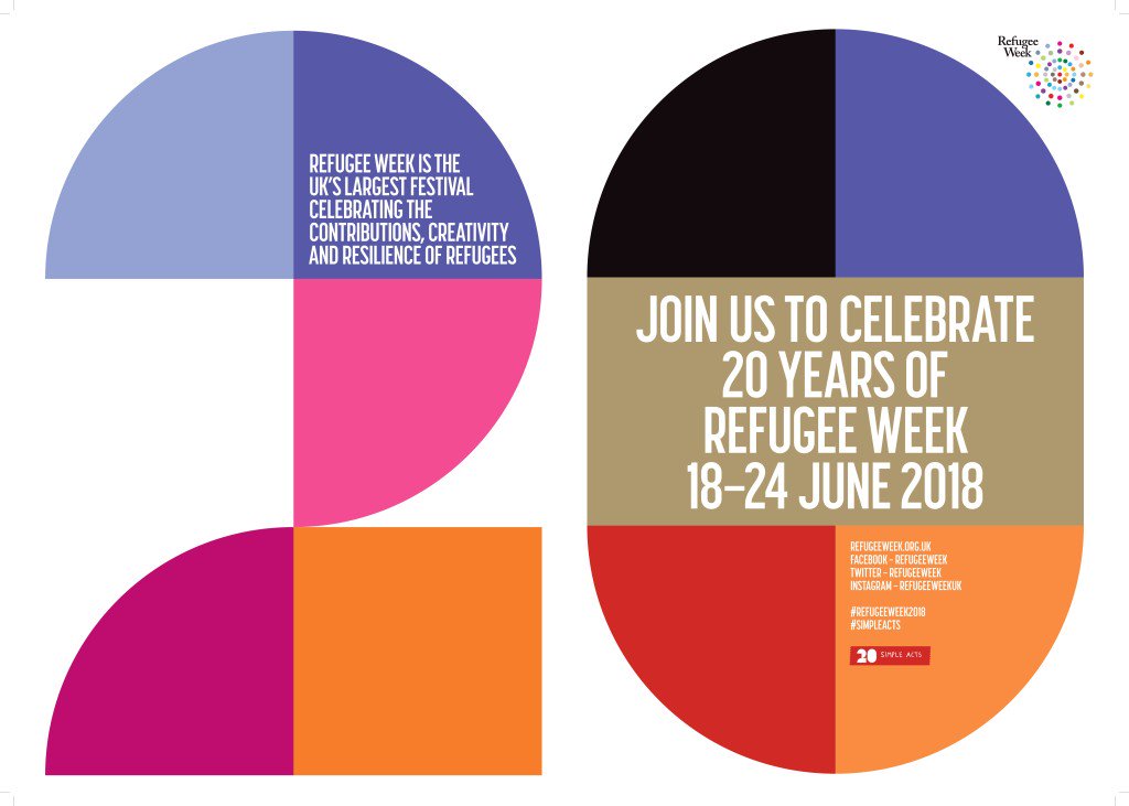 CMetInt's tweet photo. Refugee Week is the UK's largest festival celebrating the contribution of refugees and promoting understanding of why people seek sanctuary. Get involved! #RefugeeWeek2018 https://t.co/Mvs92pZng9