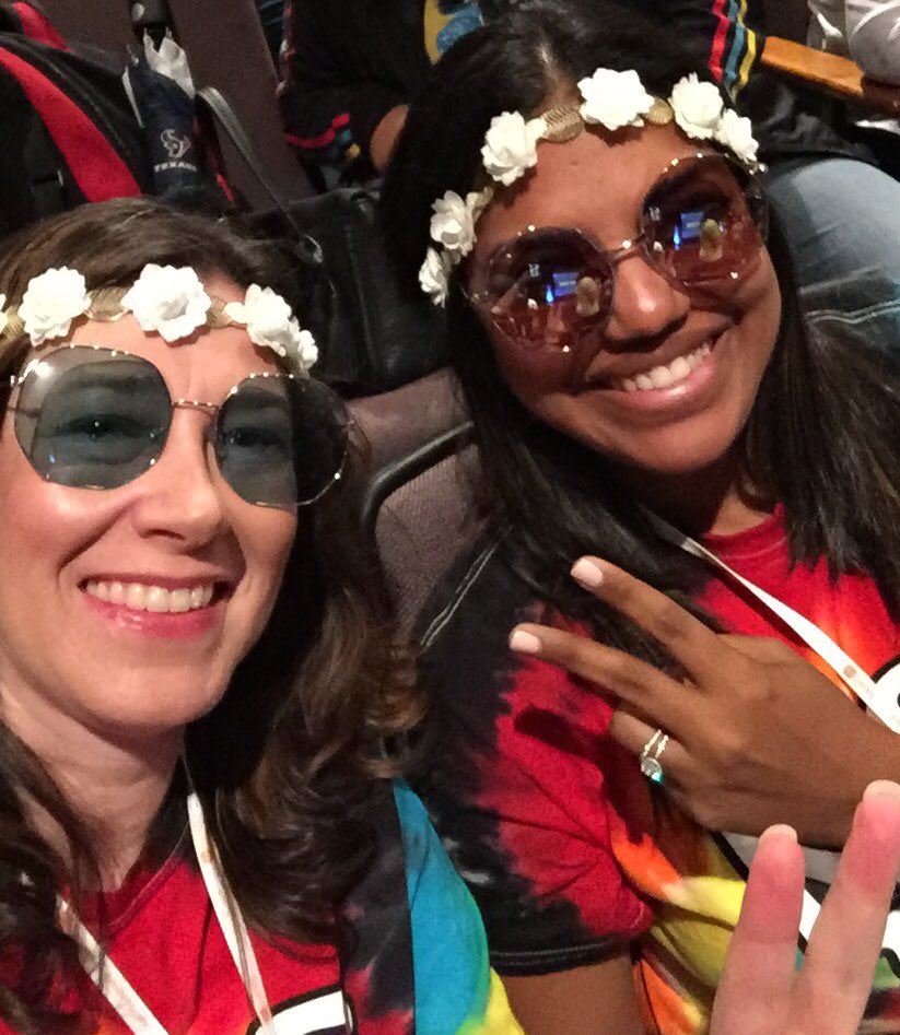 dj_principal's tweet photo. Leadership U 2018! BHE brought the 60’s love. 💜 Welcome to the team Rachelle!!  #bhelearns @RDLC_Educator @SBISD #SBISDthrowback https://t.co/qFZB6yllbA