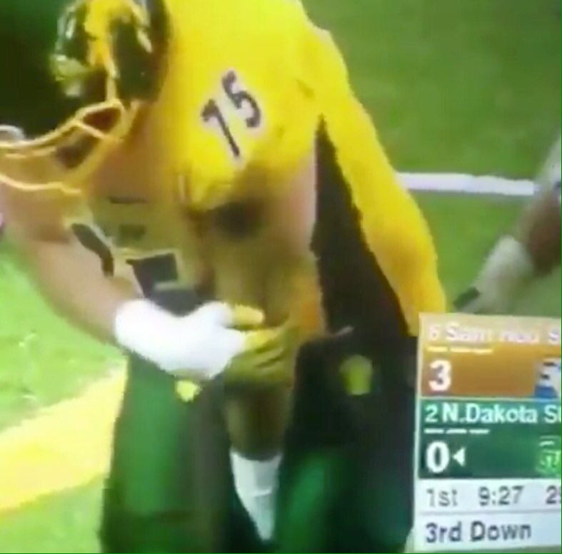 jsteck65's tweet photo. 75 days until Bison football is back Bison Nation!! You know you epitomize #NDTough when you can snap your elbow/arm back into place after a play, right @Austin_Kuhnert?? #Rams #LetsGoBison #HornsUp https://t.co/GMDWLOC2ZQ