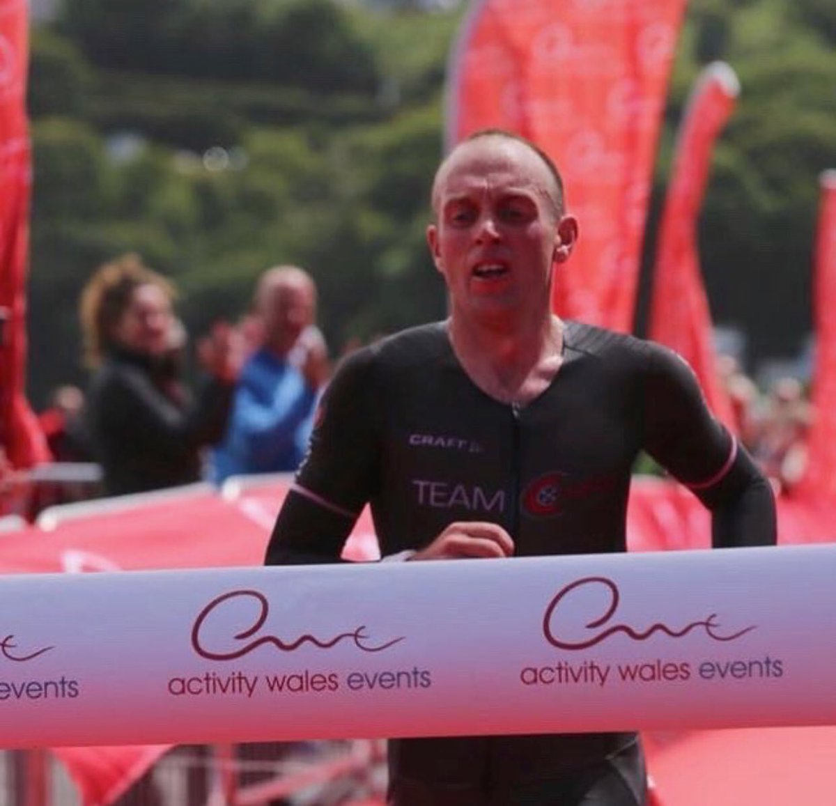 Team Cranc athlete <a href="/stephenrowland4/">stephen rowlands</a> on his way to 2nd place at the <a href="/aweventsteam/">ActivityWalesEvents</a> Wales Triathlon on Saturday!