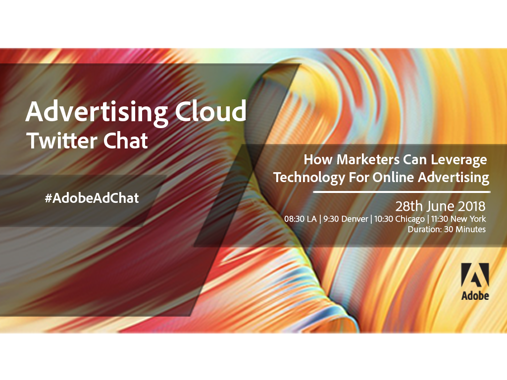 AdobeExpCare's tweet photo. Crazy about #Advertising? Join our first #AdobeAdChat with Adobe Experts where we will share views about leveraging #technology for #online Advertising. Comment on this post to receive a reminder.
#TweetChat #adtech #martech #AdobeAdvertising #sem #seo @_ManuMalhotra #marketing https://t.co/0XVEoJWlR1