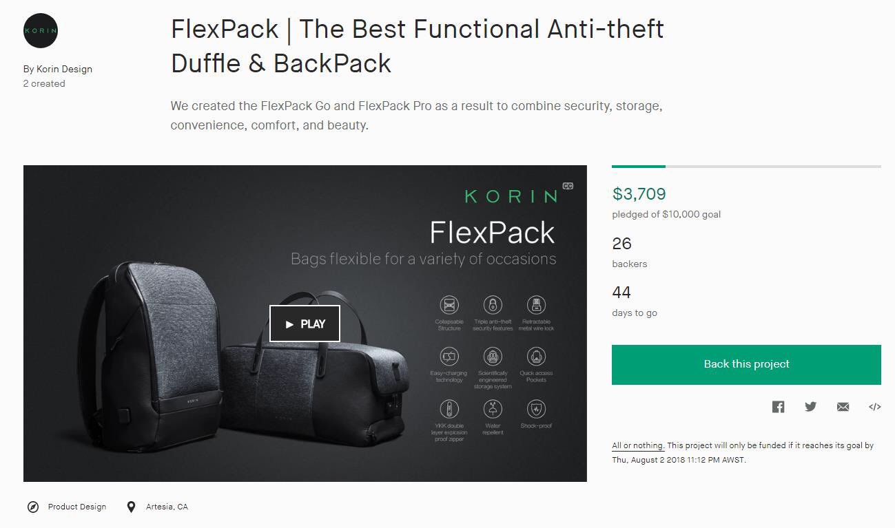 Korin kickstarter cheap