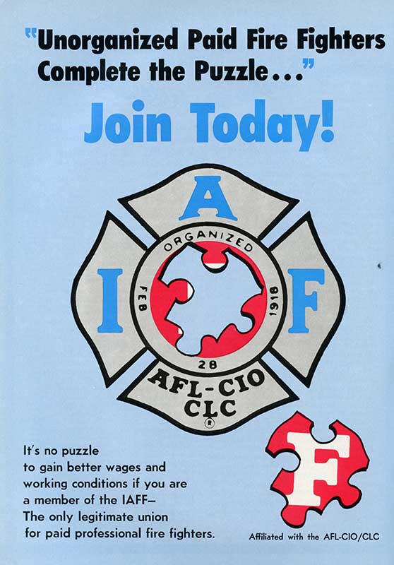 The U.S. Census Bureau reported in 1976 that more than half of all full-time state and local government workers were members of unions. Fire fighters were the most highly organized with a 74.4 percent membership. #IAFF100Years See more history at 100years.iaff.org
