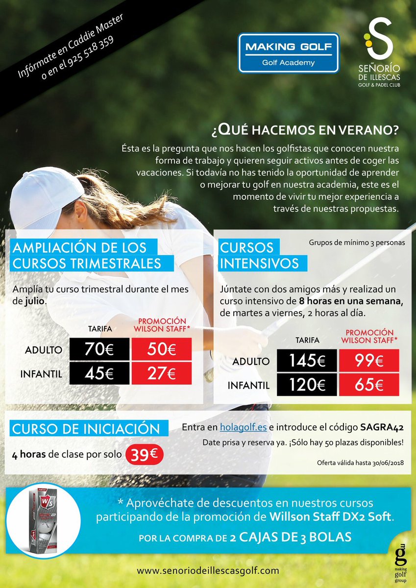 ¿Sin planes para este verano?

🌞🌞🌞

Vive tu mejor experiencia golfistica a través de las propuestas de nuestra Making Golf Academy

♥️⛳