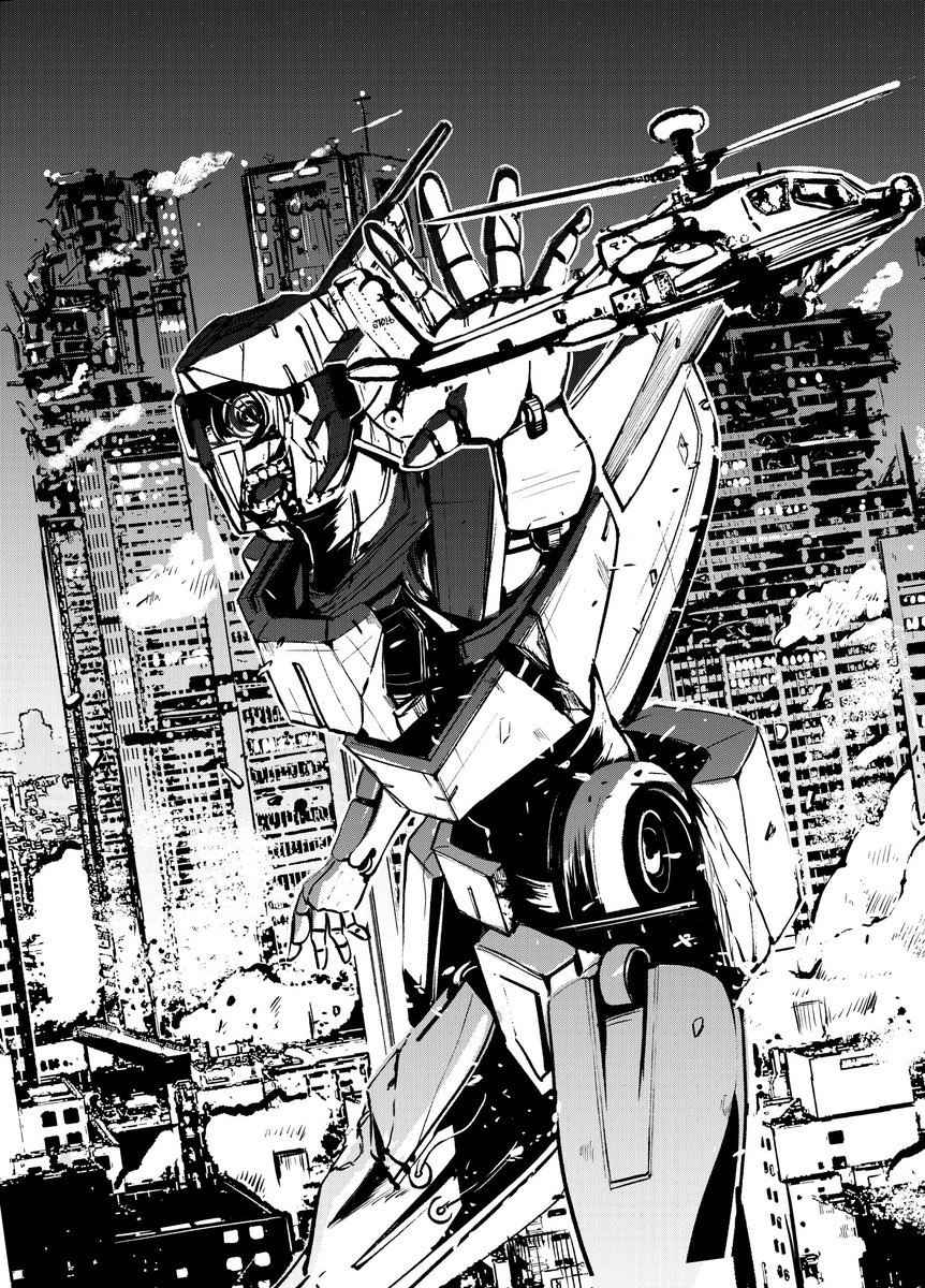 仕事に全然集中できなかったので、生まれて初めてロボットを描く。・・・まぁまぁ楽しい気もするけど、人を描いたり自然物を描いたりするよりは、楽しくない。 