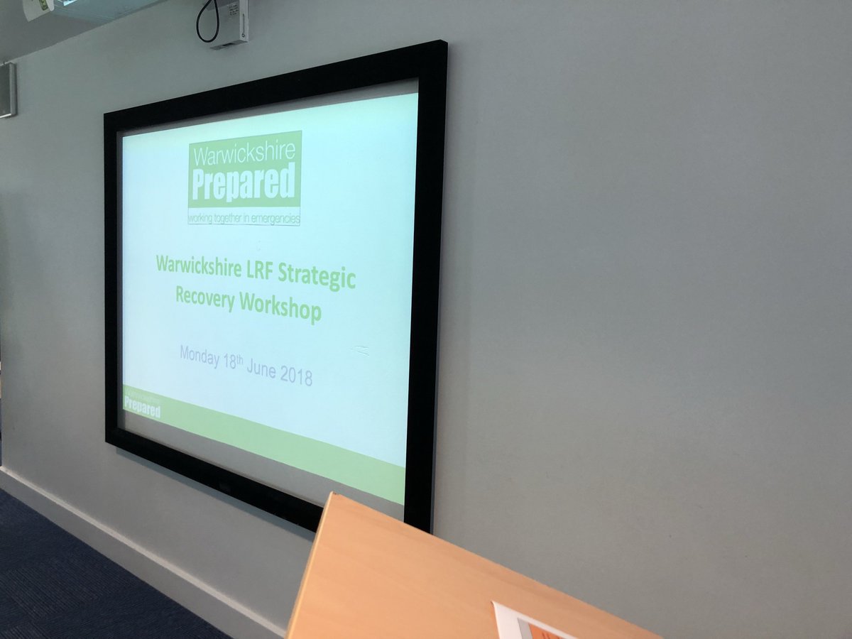 CSWResilience's tweet photo. A great day today facilitating the Warwickshire Local Resilience Forum's recovery workshop with partner agencies! #Resilience #WarwickshireLRF https://t.co/1NQcDfTeBv