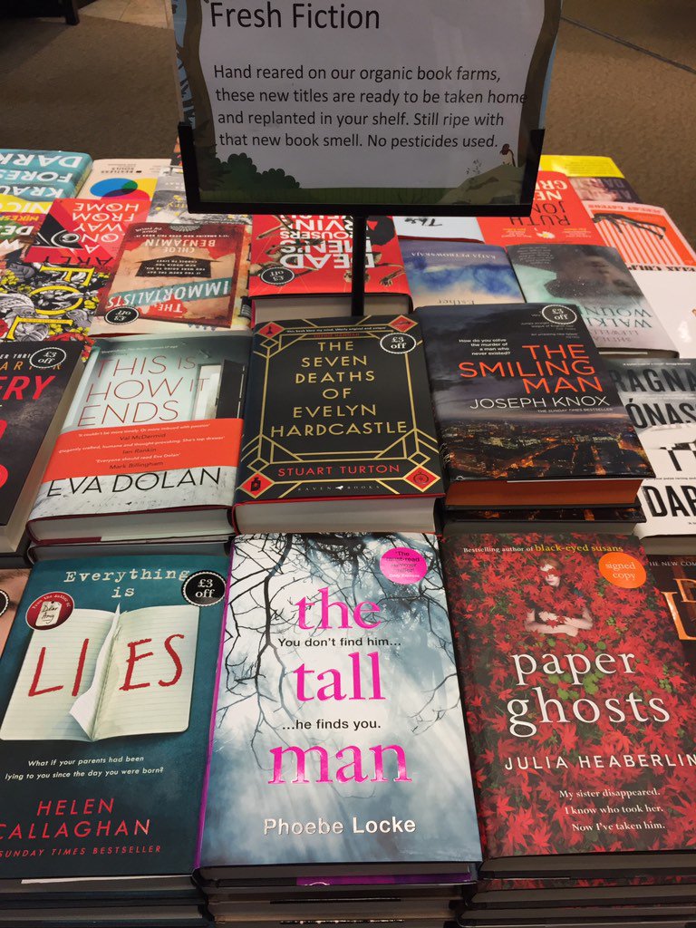 KateEStephenson's tweet photo. First sighting of the man himself in the wild @Waterstones Finchley Rd. #TheTallMan @phoebe_locke @Wildfirebks 💕😱💕😱💕 https://t.co/bGR8LzGgtn