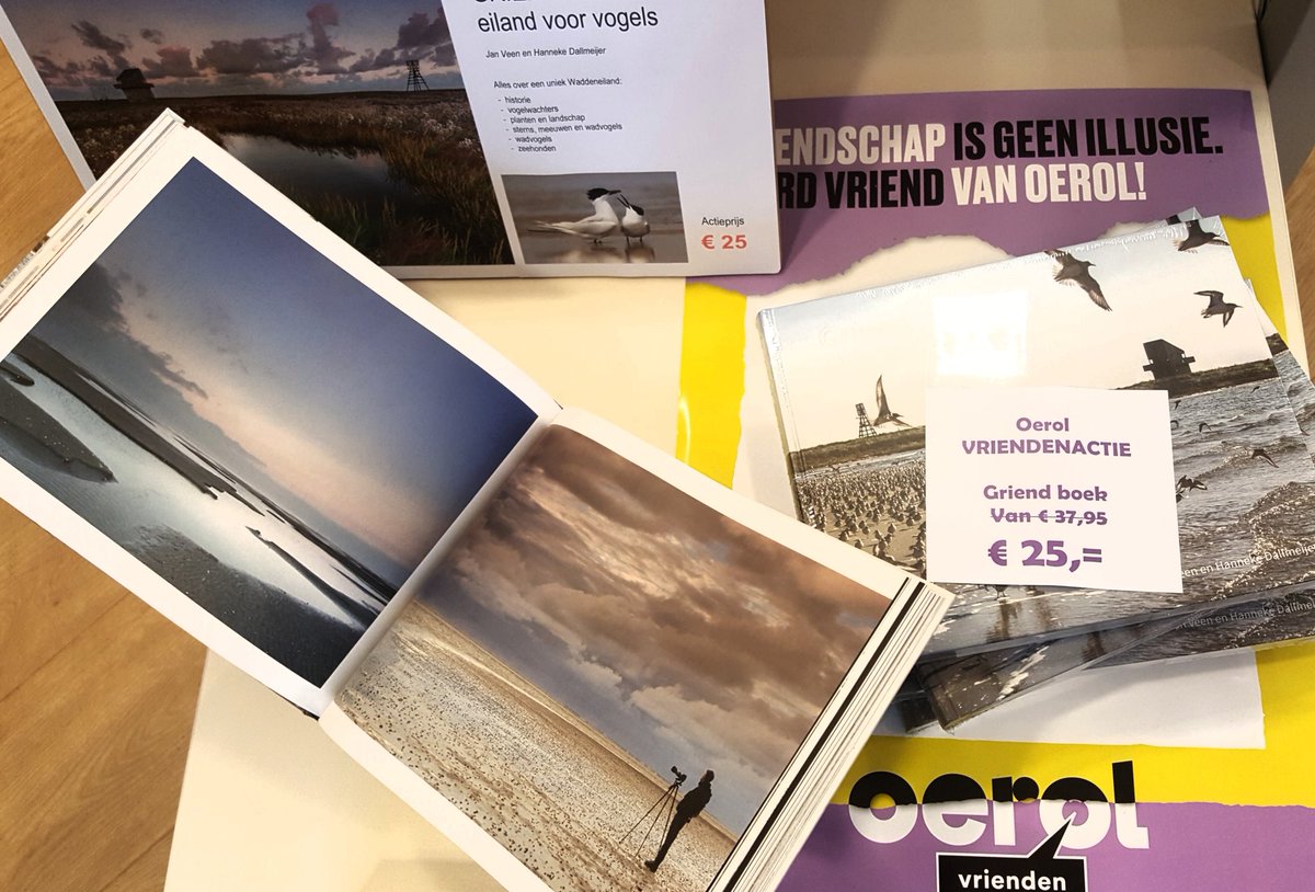 #Oerolfestival Aanbieding tijdens #oerol het Griend boek van 37,95 VOOR €25,= #vriendenbandje