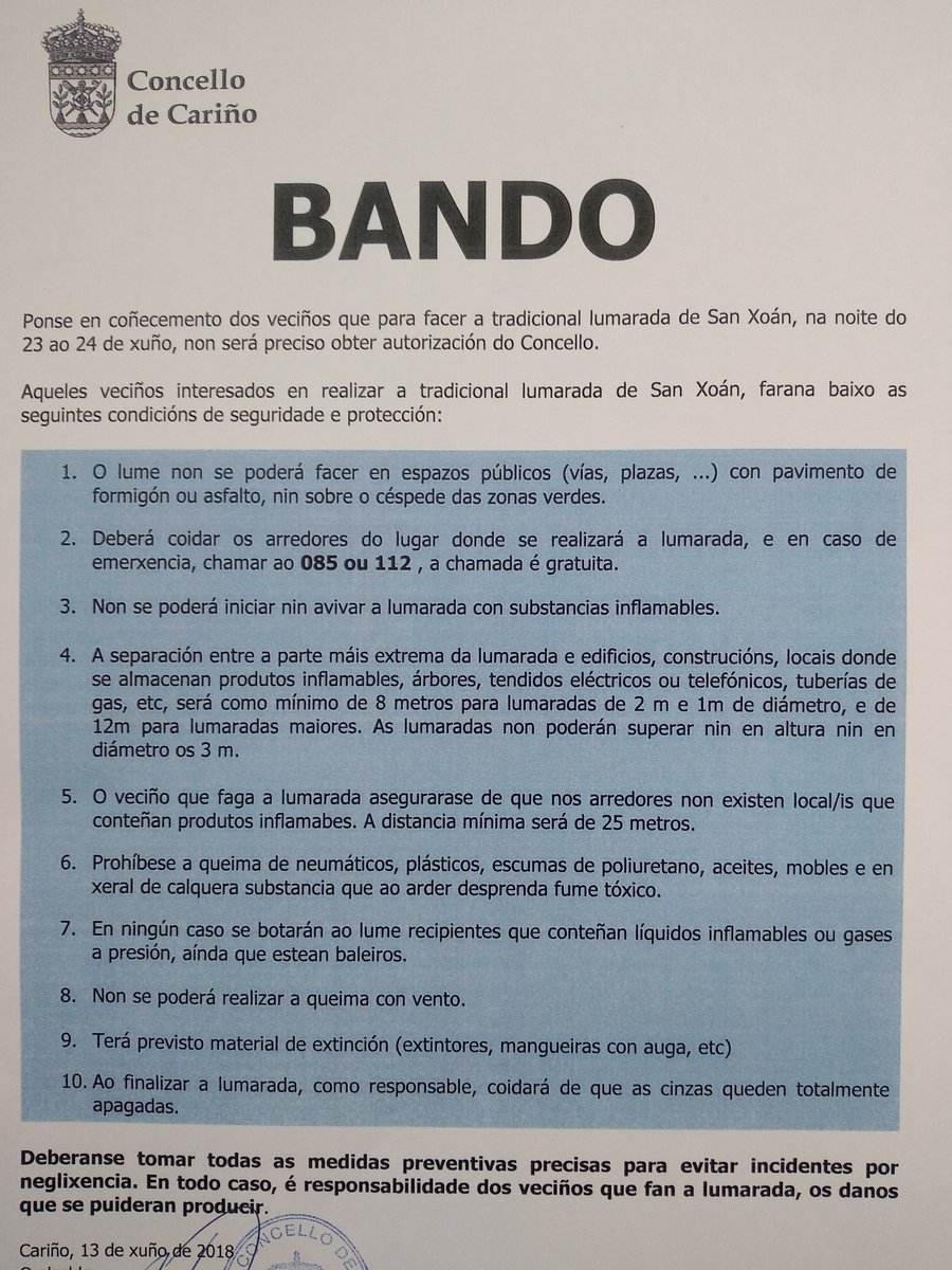 visitacarino's tweet photo. Fai a túa lumarada 🔥🔥🔥con sentidiño
Bando oficial para San Xoán 2018 - Cariño
#sanxoan #lumarada #Cariño #Ortegal #xeoparque #proxectoxeoparqueCaboOrtegal #visitaCariño https://t.co/D6NR1jhCsG