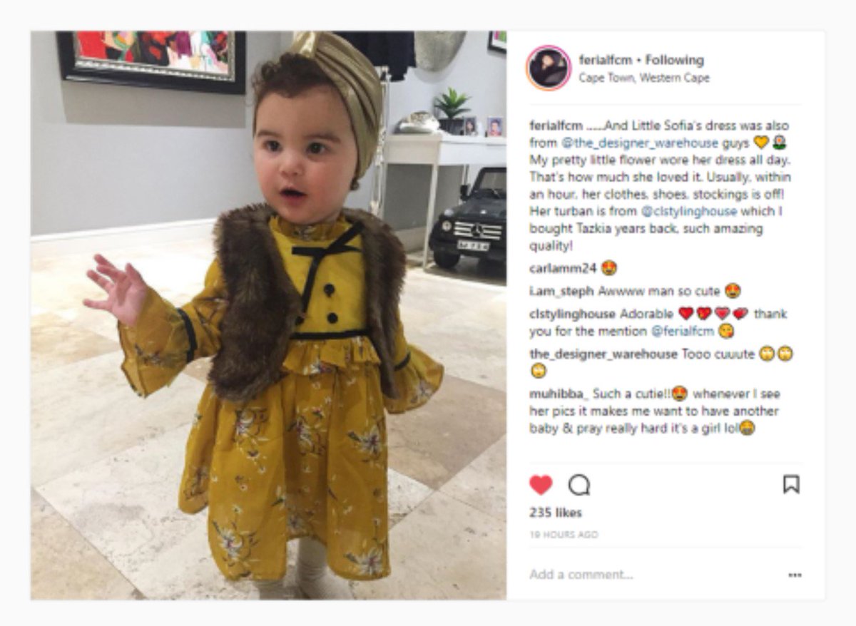 CLSTYLINGHOUSE's tweet photo. @ferialdawood  Gorgeous little girl Sophia looked adorable on Eid in a custom metallic gold CL Stella Turban 😍💖 and her beautiful dress is by @thedesignerwarehouse
 #CLturban #Turban #custommade #Handmade #kidsfashion #fashionkids #babyfashion https://t.co/RmoD9XxaNu