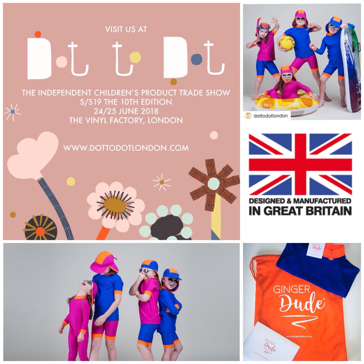 GingerDudeUK's tweet photo. Very busy preparing for our first exhibition at DotToDot London this weekend. Looking forward to meeting other exhibitors, press & buyers @DottoDotlondon #gingerdude #madeingreatbritain #kidsbeachwear #sunprotection #sunprotectionforkids #beach #protectionfromthesun https://t.co/LxvfmGMwvi