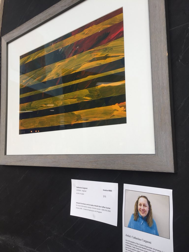 AshleyD_News's tweet photo. North Star Coffee is building connections one cup at a time. But its just one employment opportunity @OntarioARC has created to help nearly 1,000 people the serve every year. Here at the shop, you can buy artwork that people have created, as well as products from Pet Connections. https://t.co/bi9ae0AmuU