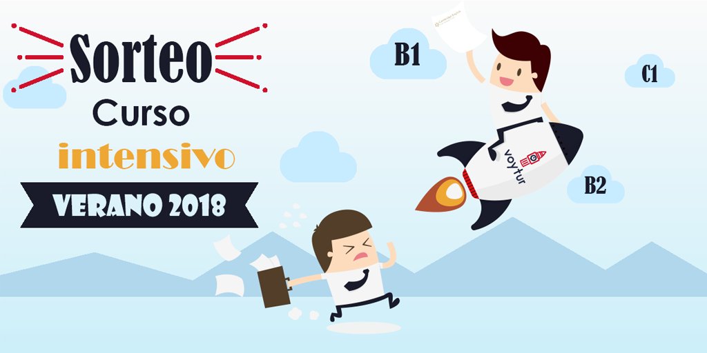 voytur's tweet photo. Sorteamos un CURSO INTENSIVO GRATIS entre nuestros seguidores de #Facebook que realicen TODOS los pasos de nuestro #sorteo ¿Te gustaría participar? Entra en el siguiente enlace: https://t.co/795gBa6CL4 https://t.co/BhDhhV6vNn