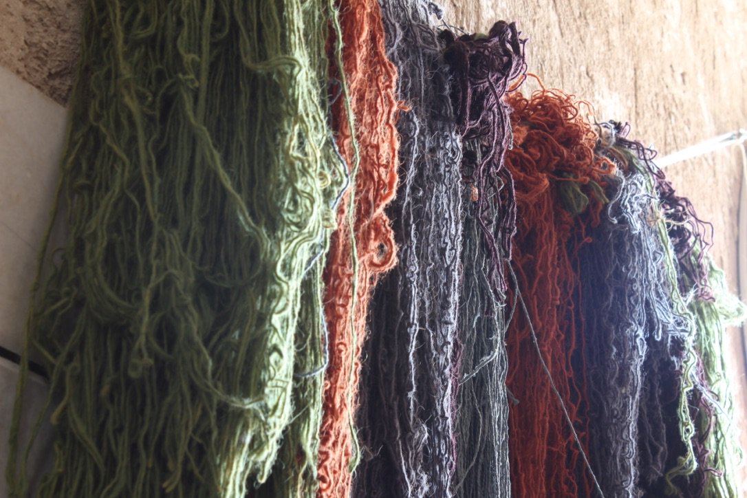 HeidarianR's tweet photo. The yarn is washed with detergent &amp; repeated with water only.The dye from the poms picked out are made from a precise combination to create the exact colours.Yarn is submerged into the dye &amp; heated to a near boiling point for a certain amount of time depending on the colour.#iran https://t.co/F7sc9XttN7