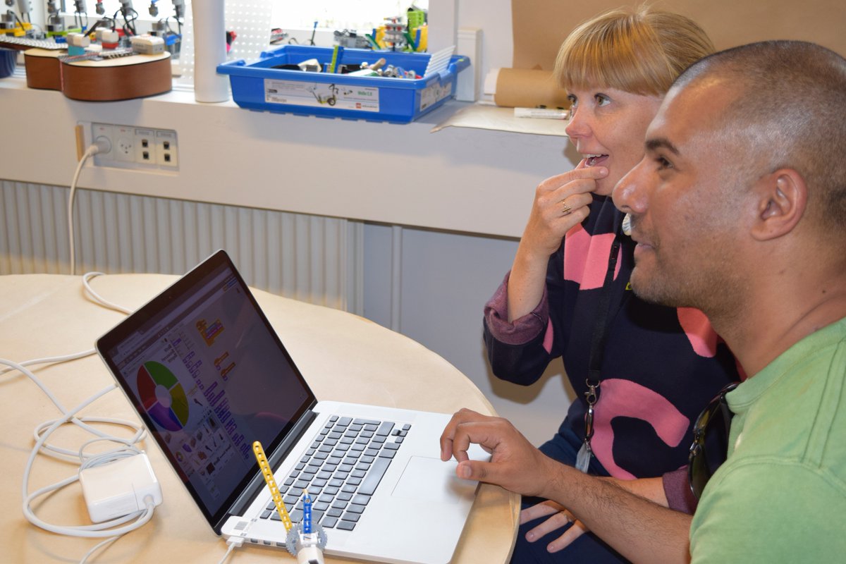 LEGOIdeaStudio's tweet photo. It was great to play around with the @scratch sound #tinkering project we're working on with our new @LEGOfoundation colleagues! 
Tinker along here https://t.co/r39kTRxtAD https://t.co/nAOoCHwRgi