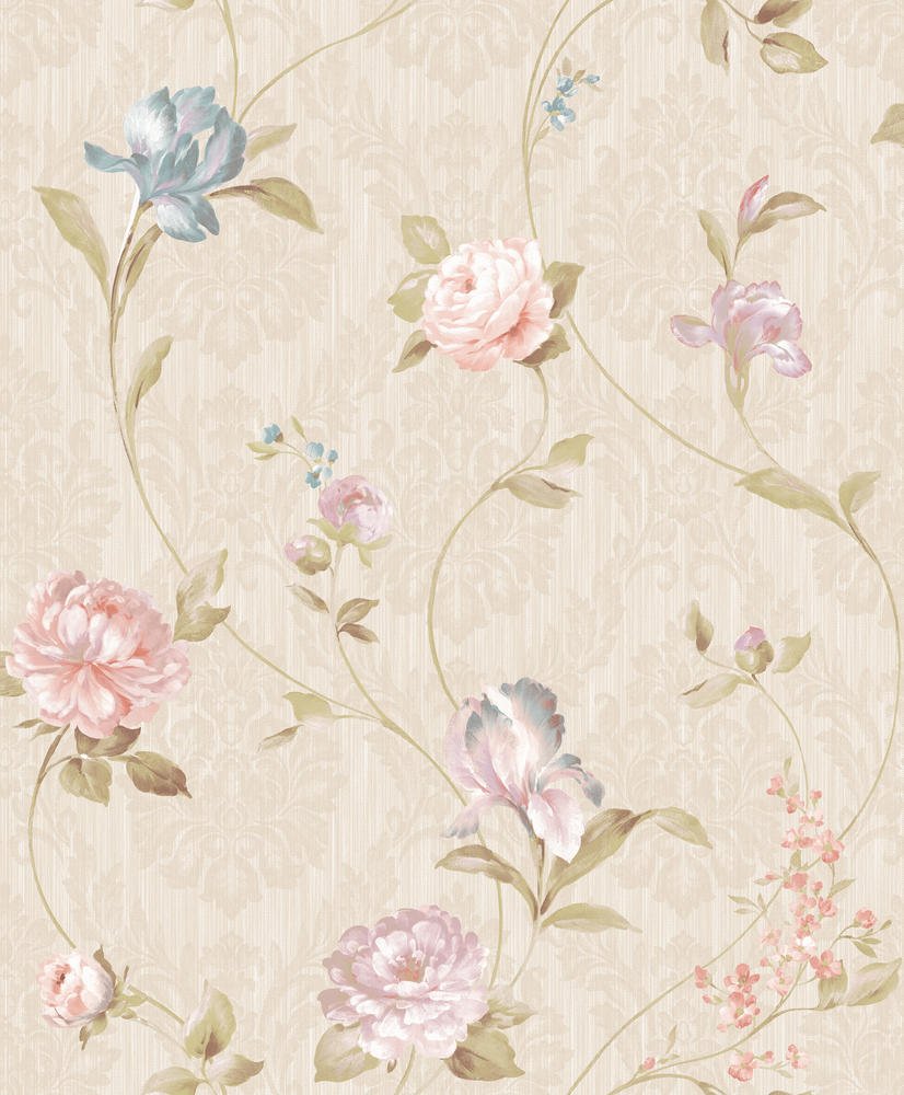 #Grandeco Via Grande (Бельгия) - oboiteka.ru/grandeco/via-g… #купить_обои с нежными, красивыми, садовыми цветами