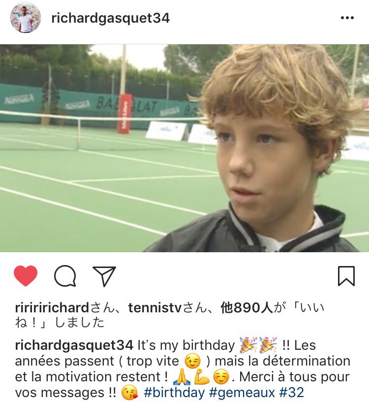 Richard Gasquet IG
So cute!!   Happy Birthday  