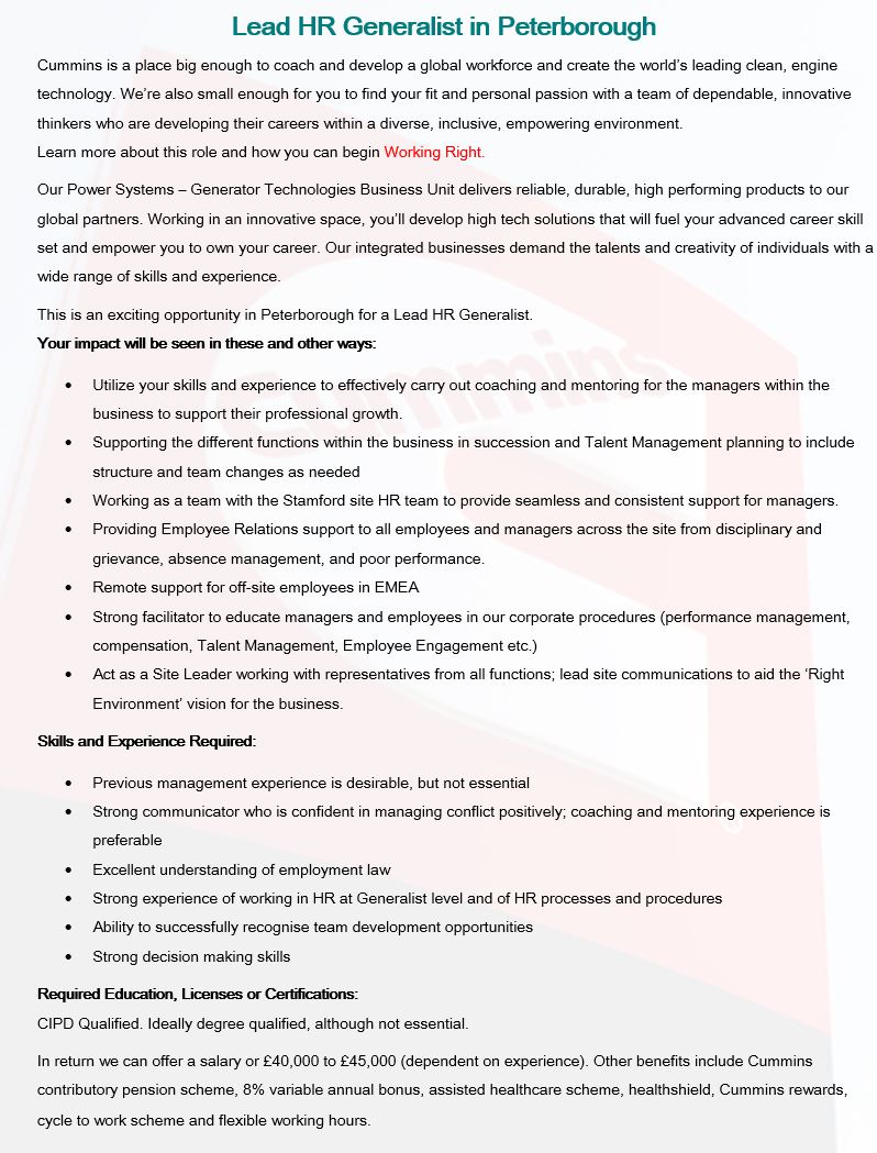 CumminsJobs's tweet photo. Exciting opportunity for an experienced #HR professional with Cummins in Peterborough >> Lead HR Generalist. https://t.co/Ro0nIT1e33 

#Jobs #Careers #HumanResources #CIPD #Workingright https://t.co/0V0FoCsx0N