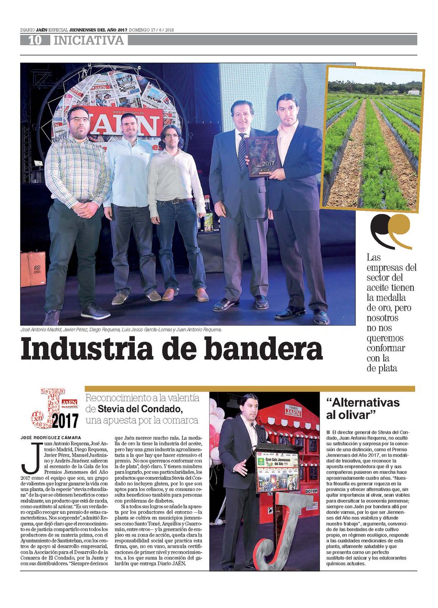 SteviaCondado's tweet photo. Noche especial en el Gala Jiennenses del Año realizada por @DiarioJAENes. Muy contentos con este reconocimiento al proyecto de @SteviaCondado.
Seguimos con más ilusión para poner a #Jaén en todos los mercados del mundo. #SteviadelCondado #DiarioJaén #NataliaVerbeke #DavidNavarro https://t.co/48UakHBT14