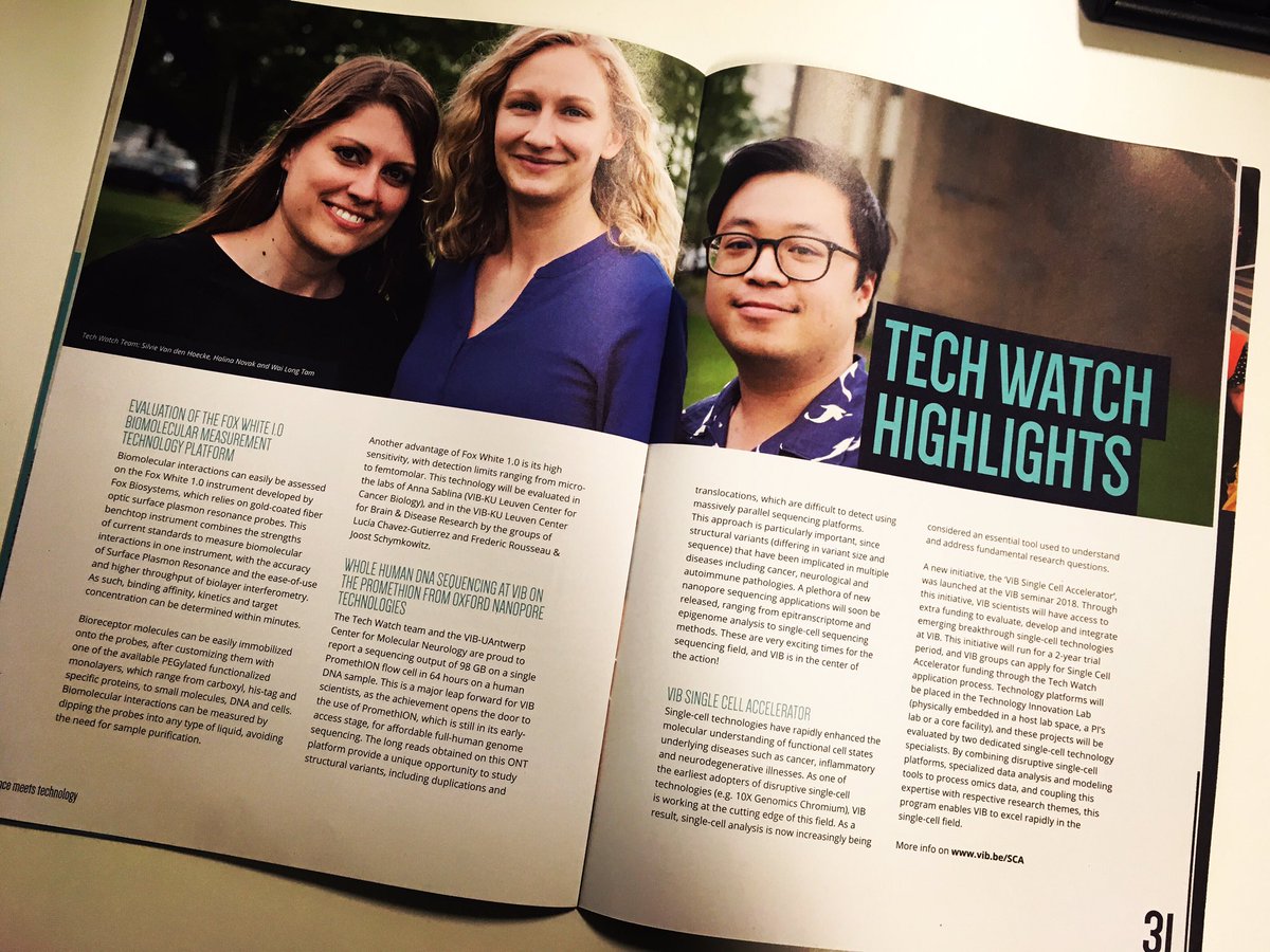 VIBTechWatch's tweet photo. Nice to read the latest Tech Watch updates in the Q2 VIB news! Fox Biosystems, @nanopore and the Single Cell Accelerator all in the Spotlight in this edition! #VIB #SPR #ONT #proteininteractions #bindingaffinity #DNA #longreadseq #SingleCell #accelerator https://t.co/3mSScEBsZO